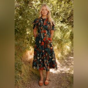 Ivy City Co Floral Midi Dress - Multicolor